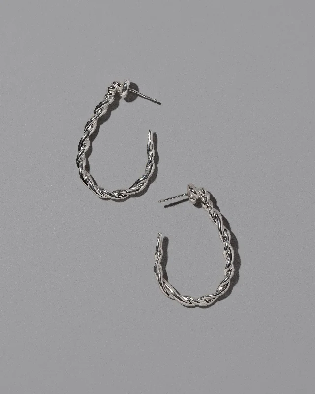 Landform Hoop Earrings - Sterling Silver